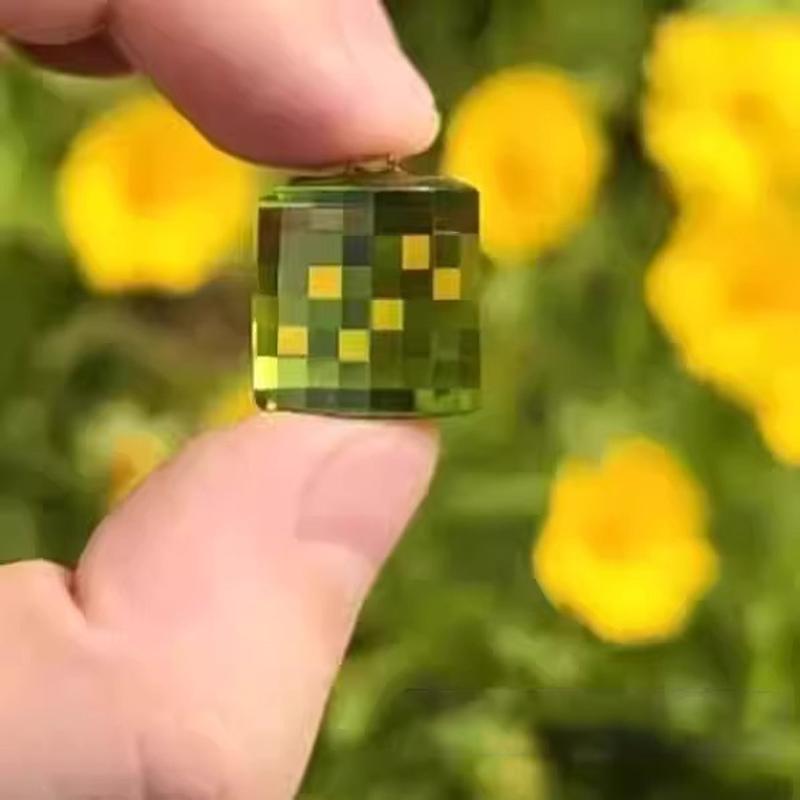 Pixel Stone Mosaic Filter Keychain Bag Pendant Lens Pendant Gift