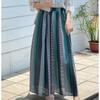 Spring and Summer New Arrival Women's Clothing Stripes Long Skirt A- Line Large Hem Long Skirt Elastic Waist Loose Slimming Stripes Stripes Skirt