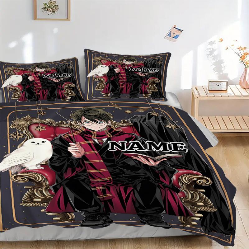 Custom Textile Magic World Bedding 3 Piece Set HD Print Duvet Cover Pillowcases for Teens Adult Bedroom Decoration