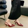Luxury Brand Designer  Women Sandals Fashion Pointed Toe Metal Buckle Decoration Formal Wear Shoes Sexy Party Dress Women Pumps