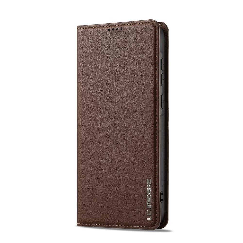 Xiaomi Redmi Note 14 Pro Plus 5G uchun magnit hamyonli flip chexol, teri kartalar uchun joyli mobil telefonni himoya qilish chexoli qopqog'i