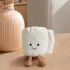 Toilet Roll Plushie Cartoon Paper Plush Toy, Stuffed Smiling Decoration, Rolled Soft Handmade for Home Bedroom PP Cotton Toy