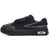 MIX Textile, Synthetic Leather Abrasion Resistant Low Top Skateboard Shoes Men's Black F12M314203FBK