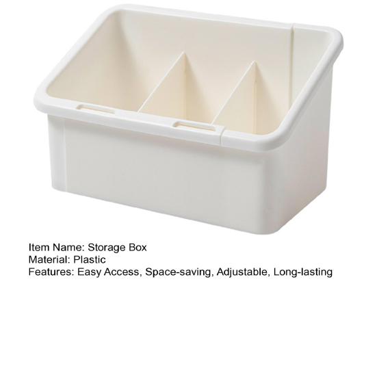 Cosmetic Storage Box Adjustable with 3 Compartments Cosmetic Organizer for Mirror Cabinet Slim Expandable Makeup