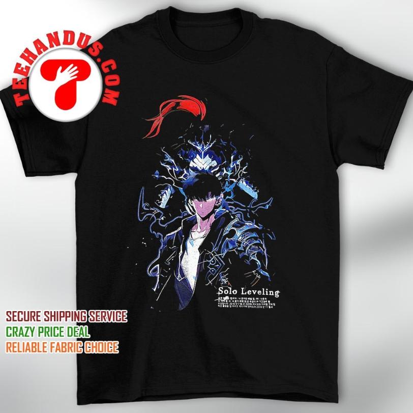 Solo Leveling Sung Jin-Woo dark power aura shirt Unisex T-Shirt S