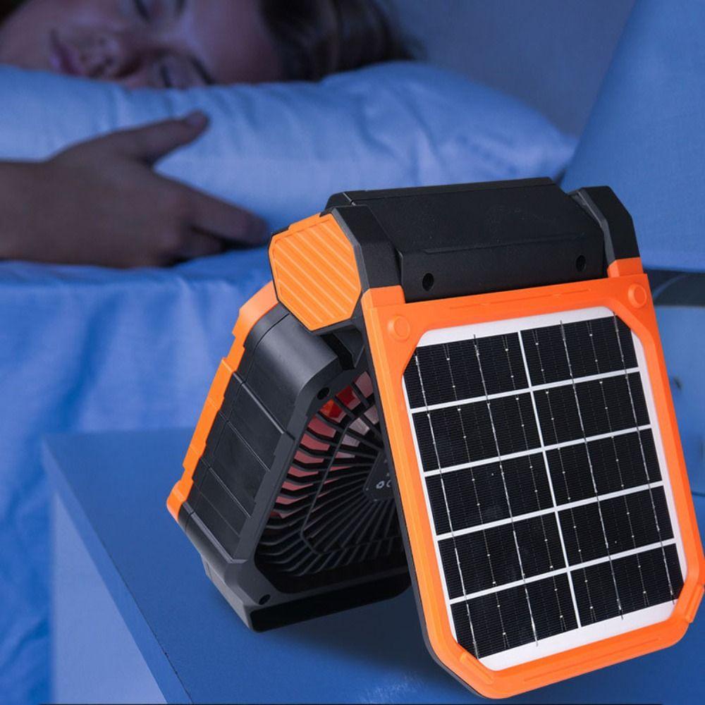 Long-lasting Battery Life Led Lantern Infinite Loop Outdoor Tent Fans Solar Panel Fan Tent Use