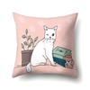 Polyester Pillowcase Cartoon Printed Animal Peach Leather Velvet Pillowcase Waist Cover Car Waist Cushion Cover