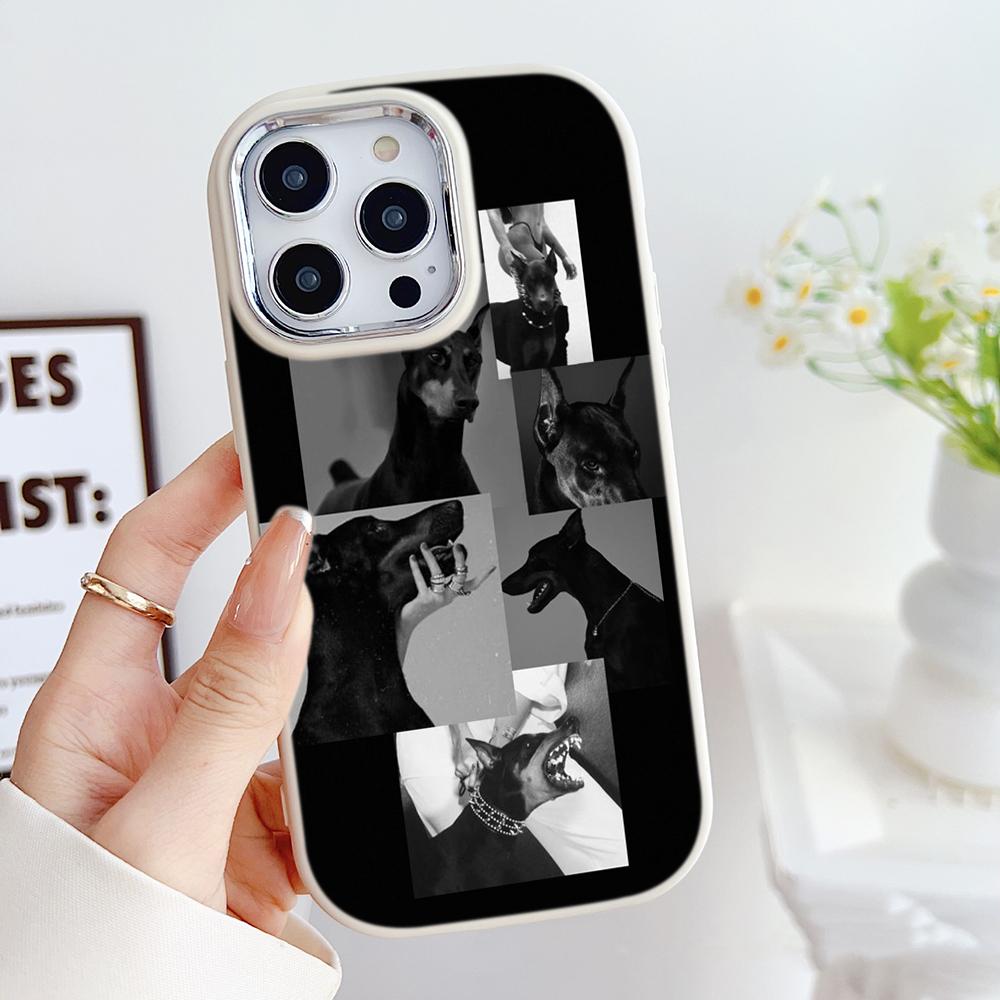 LZ14 Dog Doberman Animal Art Soft Phone Case for Samsung S24 Ultra S23 Plus S21 FE A16 A54 A34 A06 Infinix Hot 40 30i Lens Protection Shockproof Cover