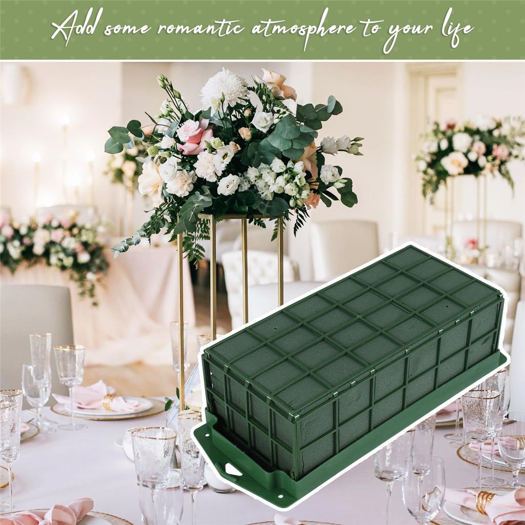 A25F-2 Pcs Floral Foam Cage Flower Holder with Floral Foam for Flowers Cage Bowl for Table Centerpiece Floral Arrangement