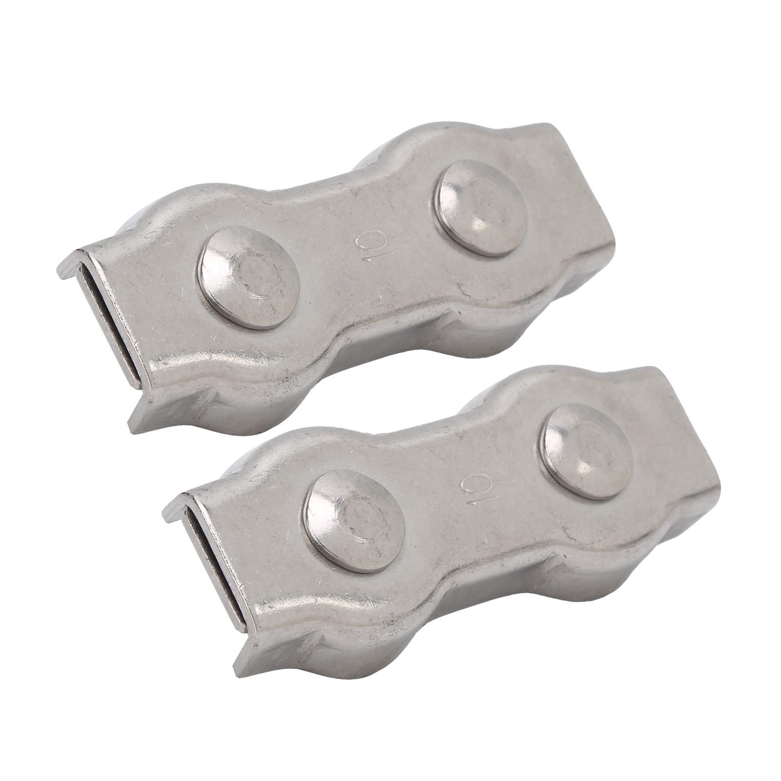 2 шт. M10 Двойной зажим для троса из нержавеющей стали, зажимы для троса, такелажная скоба