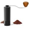 Manual Coffee CNC Lightweight Double Black Madremía Grinder, Seven-Star Blade, 460g, 12-Stage Adjustment, All-Metal, Bearing,