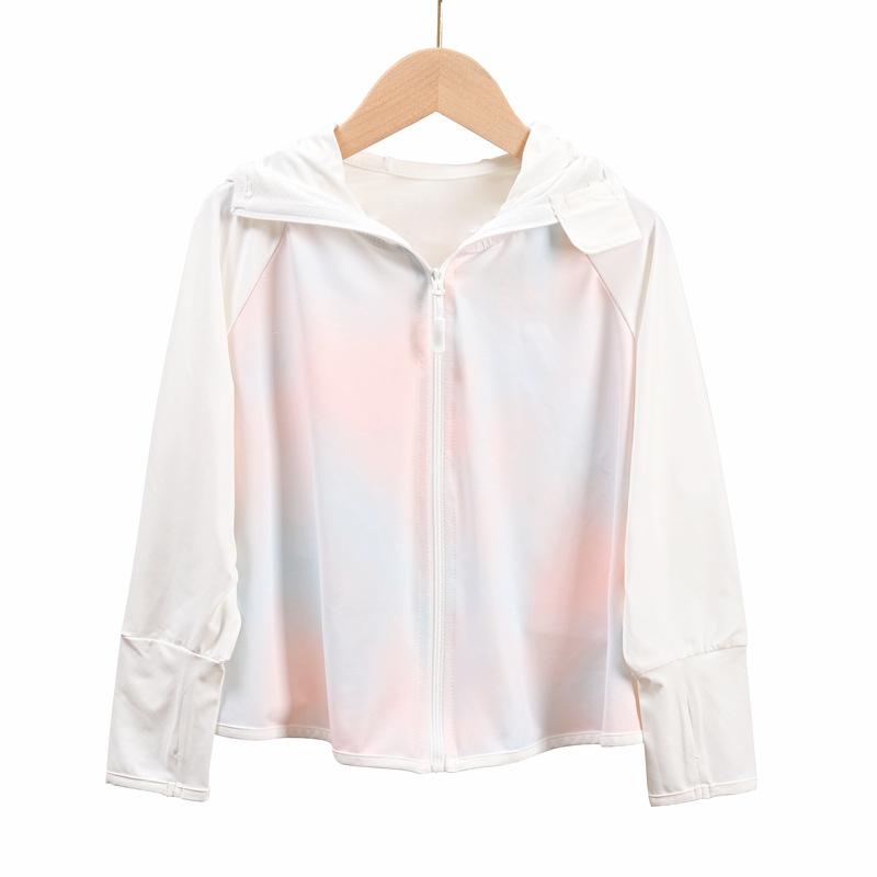 Kids Summer Ice Silk Sun Protection Jacket UPF50+ UV Protection Lightweight Breathable Soft Sun Hoodie for Boys and Girls