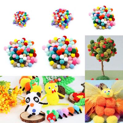 Macchine per l'apprendimento 200 pezzi per lotto Divertenti pompon morbidi fai da te ecologici in peluche da 10-40 mm