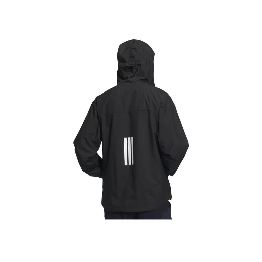 Adidas SS25 Fashion Versatile Hooded Jacket Unisex Jacket Black KA9309