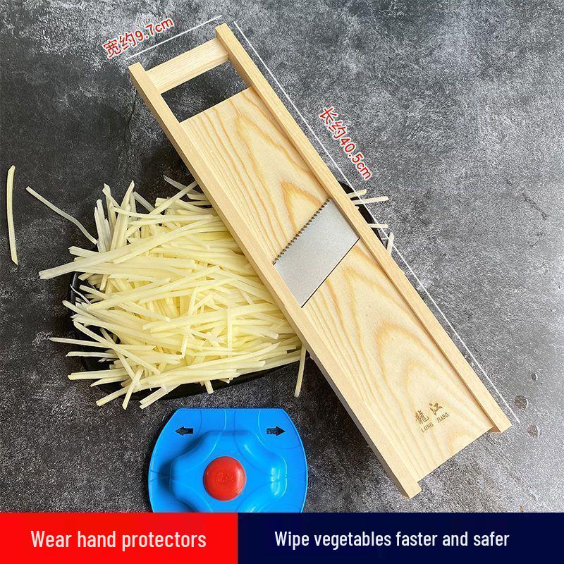 Rallador de Papa y Verdura Grueso Longjiang 5: Pelador y Cortador de Madera