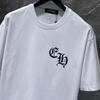 8933 CHROME HEARTS 2026 Summer New High Quality Cotton Round Neck Loose Large Size Men's and Women's T-shirt Couple T-shirt