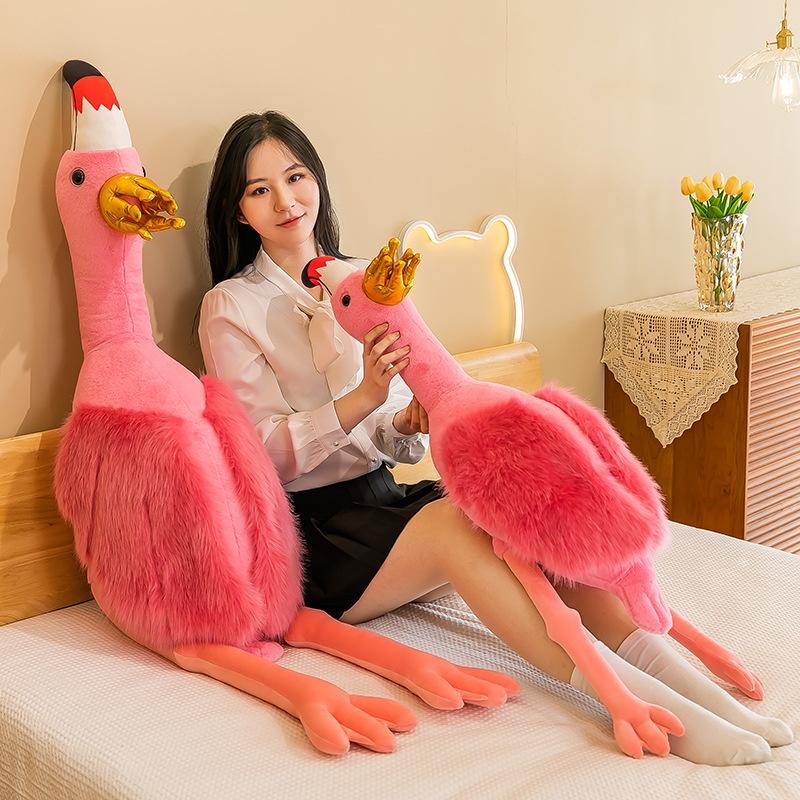 Princess Crowned Flamingo Plush Toy For Girls Soft And Cuddly