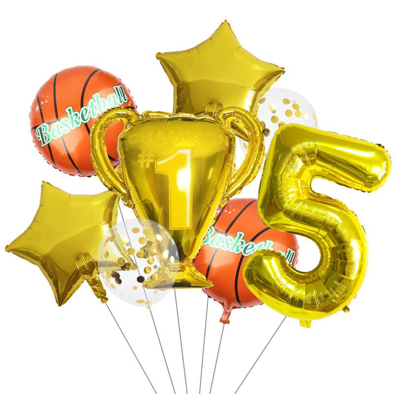 Impreza Tematyczna Koszykówka Kreskówkowa Jednorazowa Zastawa Stołowa Papierowe Talerzyki Kubki Balon Baby Shower Urodziny Impreza dla Dorosłych Dekoracje Zaopatrzenie