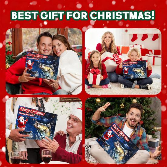 Kalendarz Adwentowy Wędkarski 2025 Kalendarz Odliczający do Świąt Bożego Narodzenia z 24 Przynętami 24 Dni Zestaw Przynęt Wędkarskich dla Mężczyzn Taty Nastolatków Wędkarzy