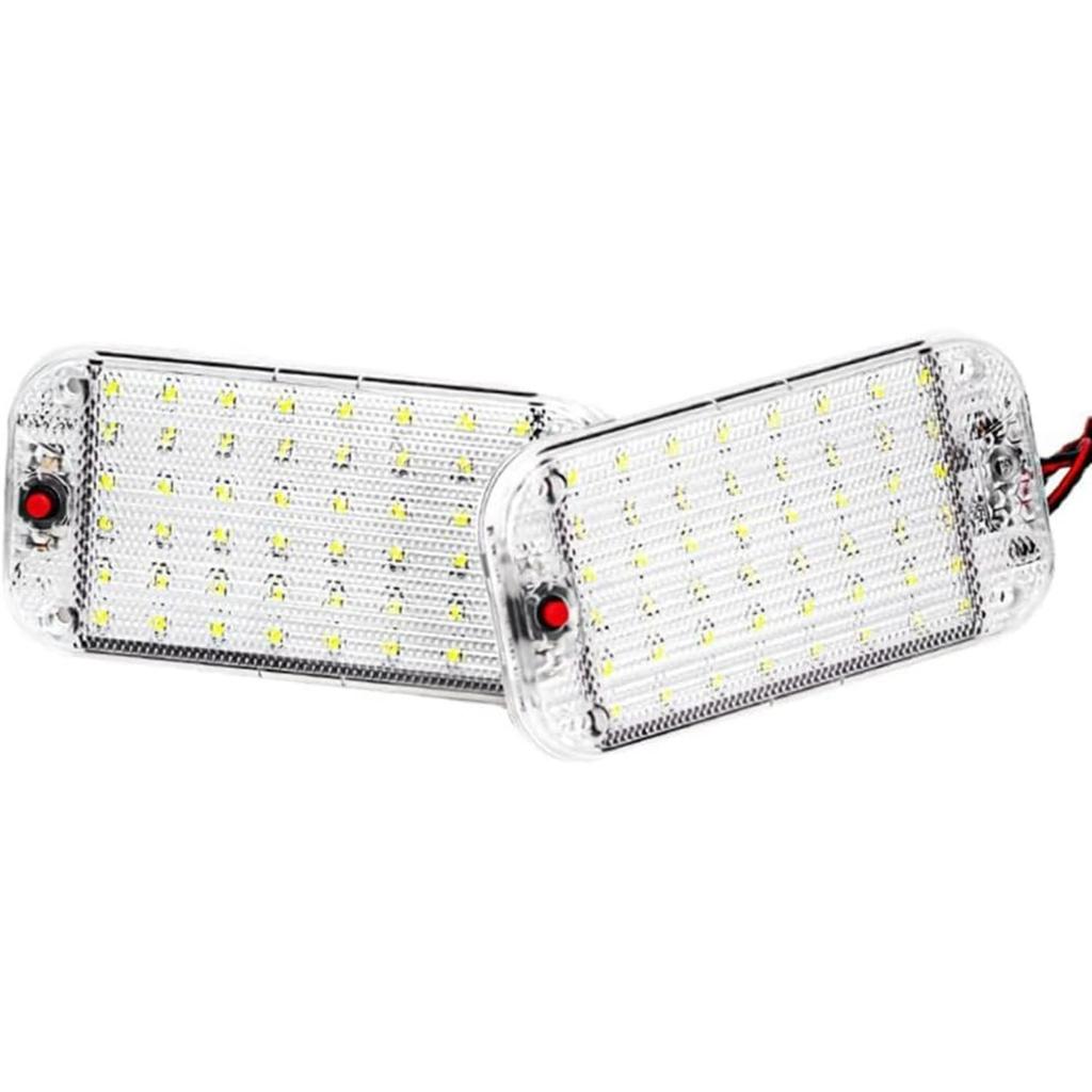 Energy-Saving 12V LED RV Lights with ON/Off Switch - 5W Daylight 6500K, 500LM - Interior Lighting for RV Van Trailer Camper Boat - Pack of 2