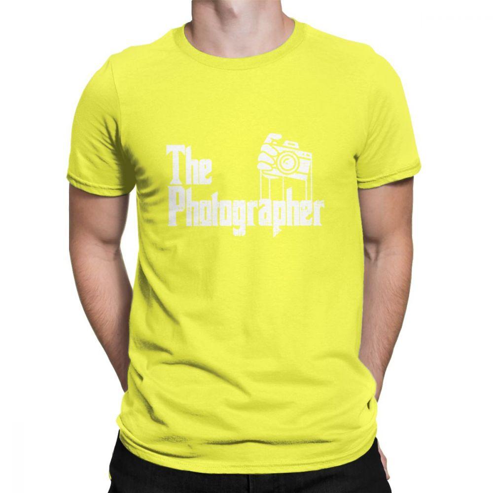 The Photographer T Shirt For Men 100 Cotton Tshirt Classic Hipster TShirt 90s Godfather Tees Short Sleeve Photography Clothing