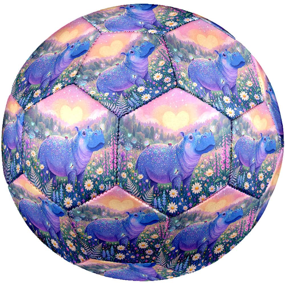 1pc Fantasy Hippo Garden Durable Size 5 Soccer Ball Professional Match Training Football Indoor &Outdoor Sports Ball P6015