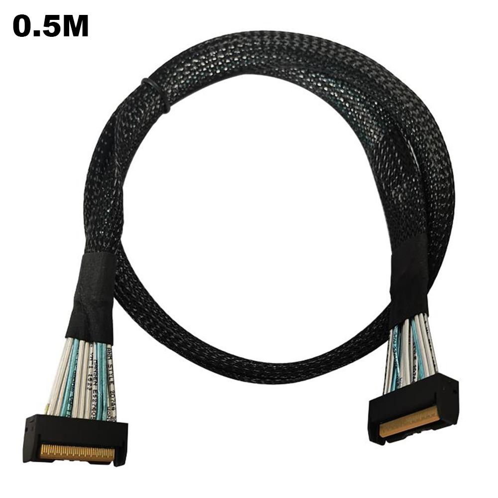 Mini SAS Cable 32Gbps Plug and Play PCIE 5.0 Slim SAS MCIO 74P To MCIO 74P Cable Connection Cable for Workstations Data Storage
