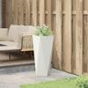 Plant Pot White 30 X 30 X 75 Cm Steel