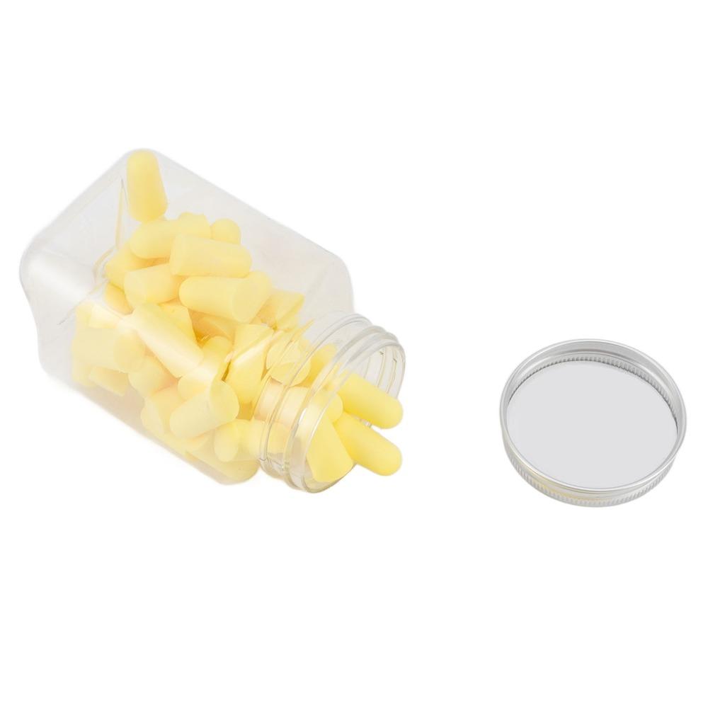 60Pcs 25 X 13mm 60Pcs Slow Rebound Foam Ear Plugs  Office Noisy Environment Sound Reduction