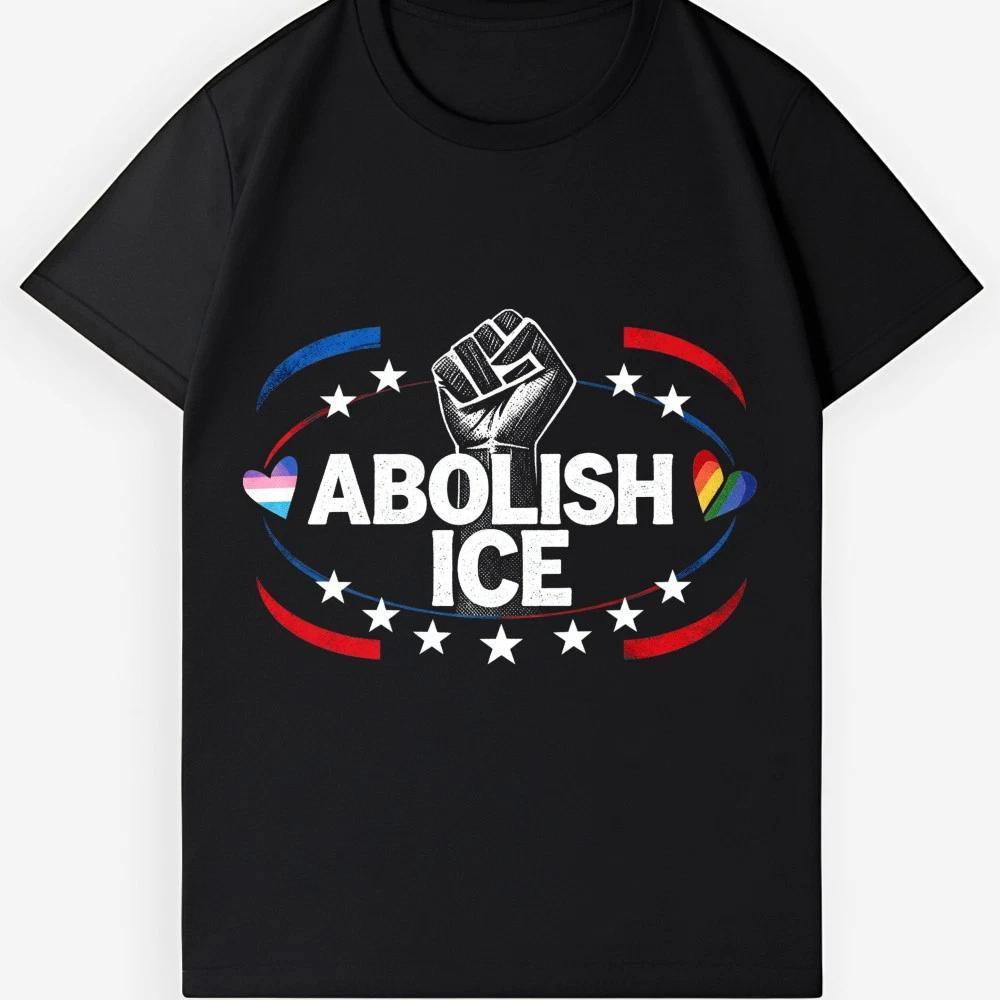 

ОТМЕНИТЬ ICE Протестная уличная одежда Графическая футболка-Хлопковая футболка с потертым принтом 2XL