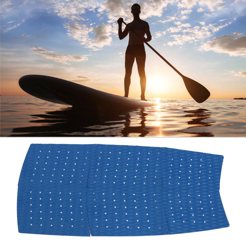 6PCS EVA Anti Slip Full Deck Grip Surfboard Boat Yacht Traction Pad Mat Decoration (Blue)
