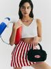 Minasu Terry Sweat Pantskirt_Red Stripe Addition