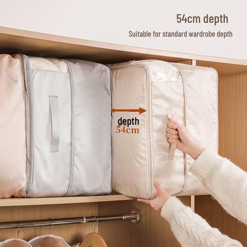 Large Capacity Dustproof Satin Quilt and Jacket Storage Bag
