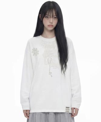GRAVER [Unisex] Dorothy Long Sleeve T-Shirt_White