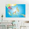 Many Styles The Southeast Asia Map,Chinese/English Bilingual,Wall Map Poster,Home School Classroom Decor,Travel Supplies