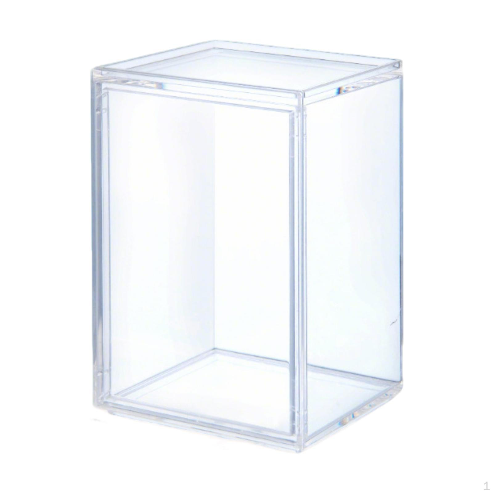 

Acrylic Display Case Doll Box Showcase Storage Organizer for Office Desk чистый