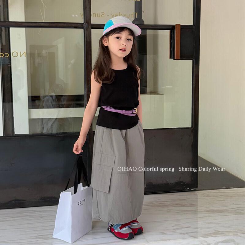 SEVEN BOBI Girls Korean Style Round Neck Summer Vest 120 cm