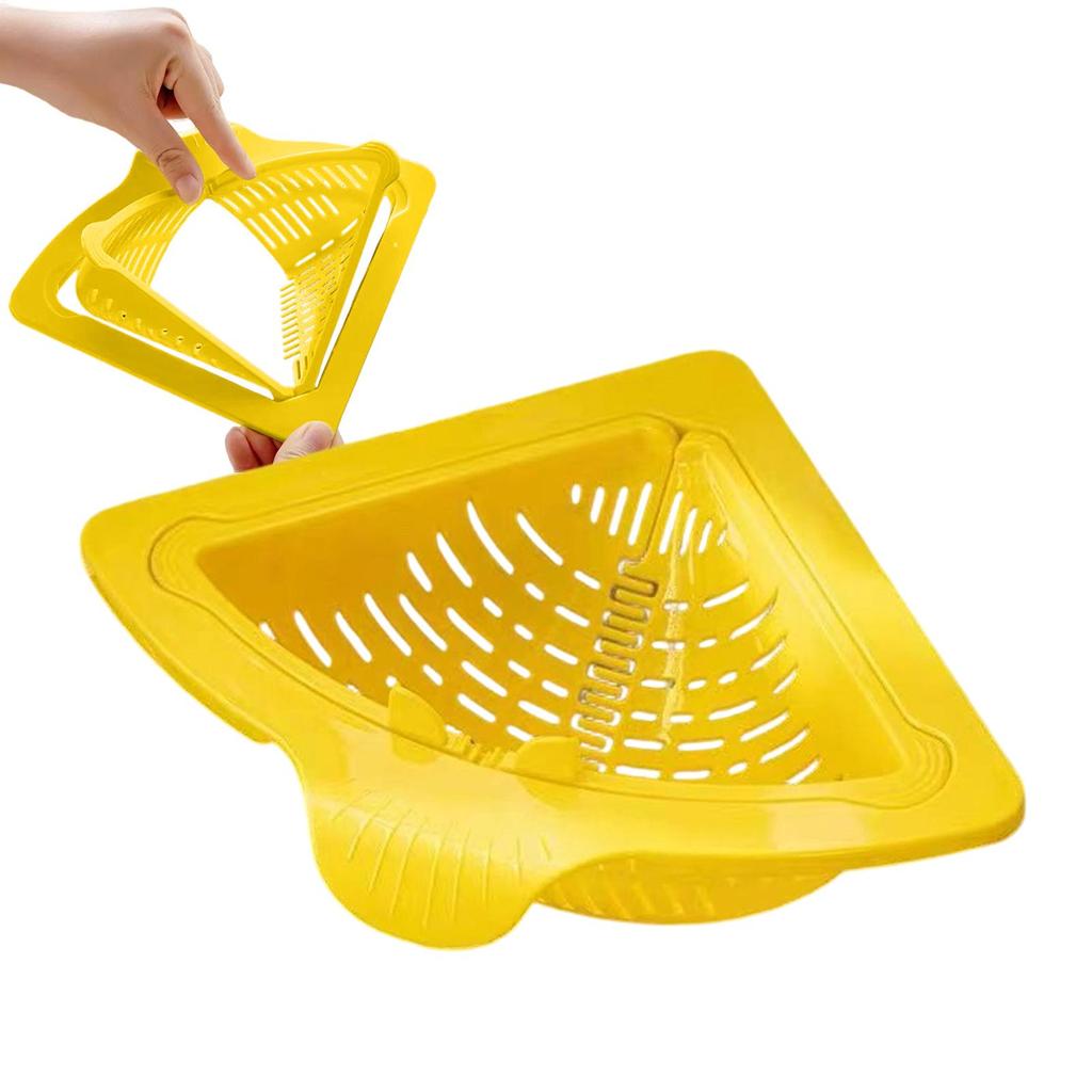 Corner Sink Strainer Basket Magnetic Kitchen Sponge Holder Sink Drain Strainer Basket For Trash Food Waste Leftovers Fruits