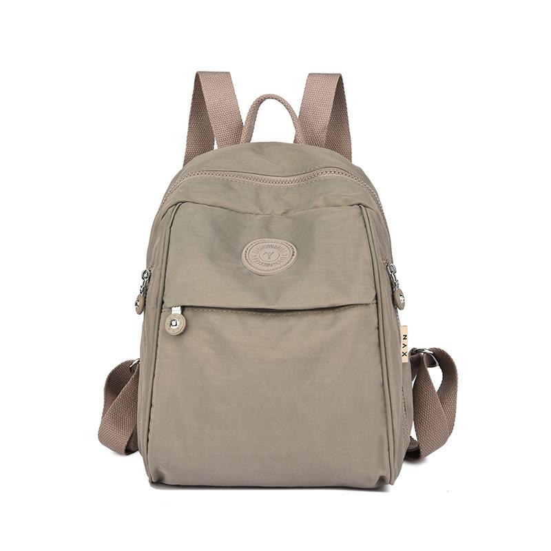 

Студентський шкільний рюкзак великої місткості, жіночий рюкзак, легкий водовідштовхувальний нейлоновий рюкзак для поїздок на роботу та подорожей Large фіолетовий/сірий