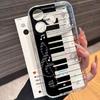Letter Music Note Painted Transparent Phone Case For iPhone 17 16 15 14 Plus Pro Max 12 11 13 X XS XR Plus 16E 17Air Soft Cover