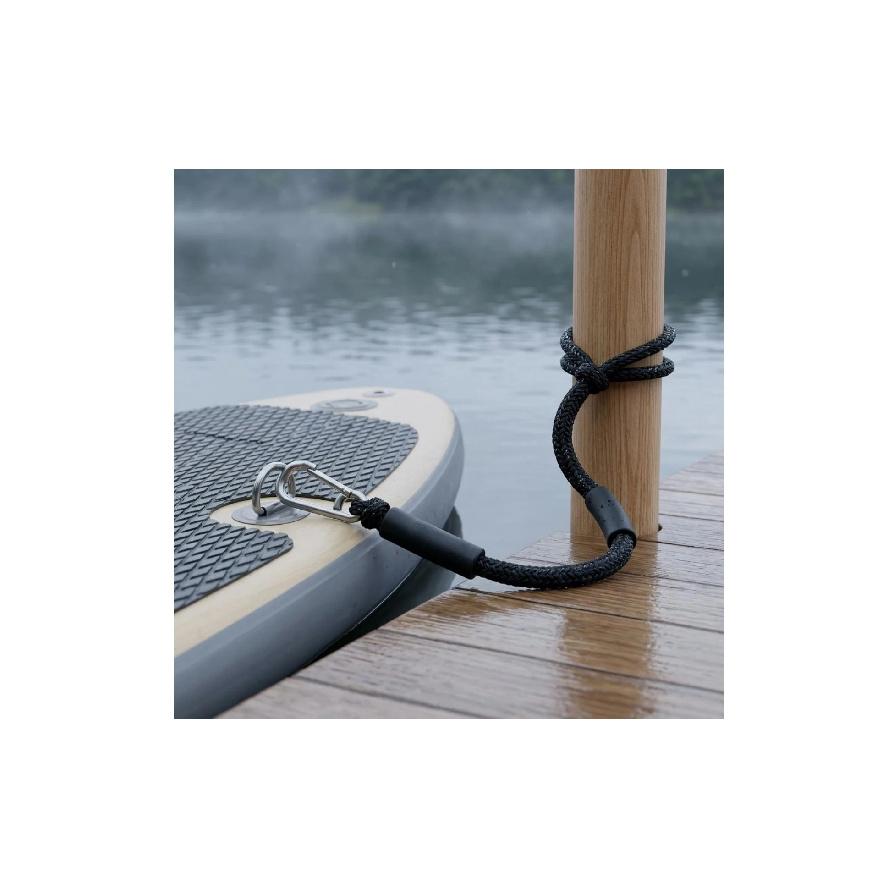 Bungee Dock Line Reinforced Sleeves Bungee Mooring Rope Stretch Dock Line Coiled Hook and Loop Rope Stretchy