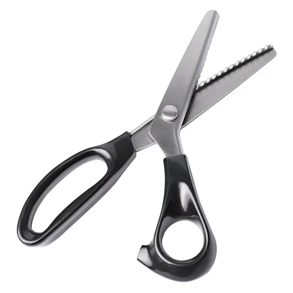 Triangle Teeth Pinking Shears Stainless Steel Tailor Scissors Anti-Fray Sewing Shears Dressmaking