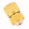 Garden Hose Connector, Aluminum Alloy Brass Plated Proof Quick Fit Adapter, Compatible with G1/2 Hose, for Garden Irrigation Water Tap Fitting
