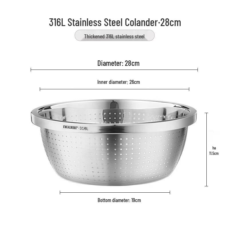 Chixing Stainless Steel Kitchen Colander and Basin
