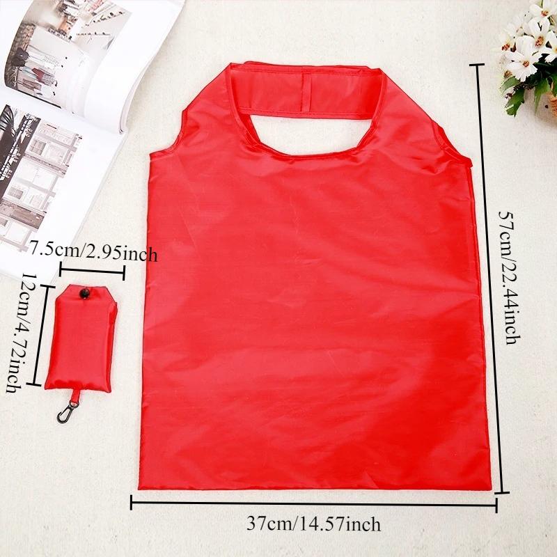 Solid Color Green Bag Foldable Reusable Portable Shoulder Bag Travel Shopping Bag Advertising Gift Bag Canvas Bag Tote Bag