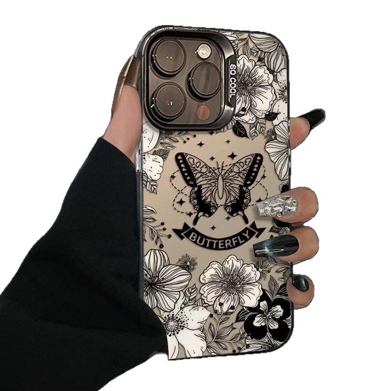 Creative Butterfly Flower Case for iPhone 14/15Pro/16/17 Air - Trendy and High-end Feel