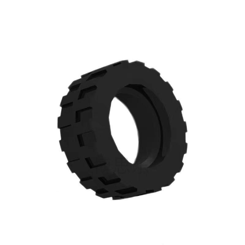 Compatible LEGO Bricks: 42611 92409, 17×6.2mm Small Tires 100g (approx. 109 pieces) чёрный