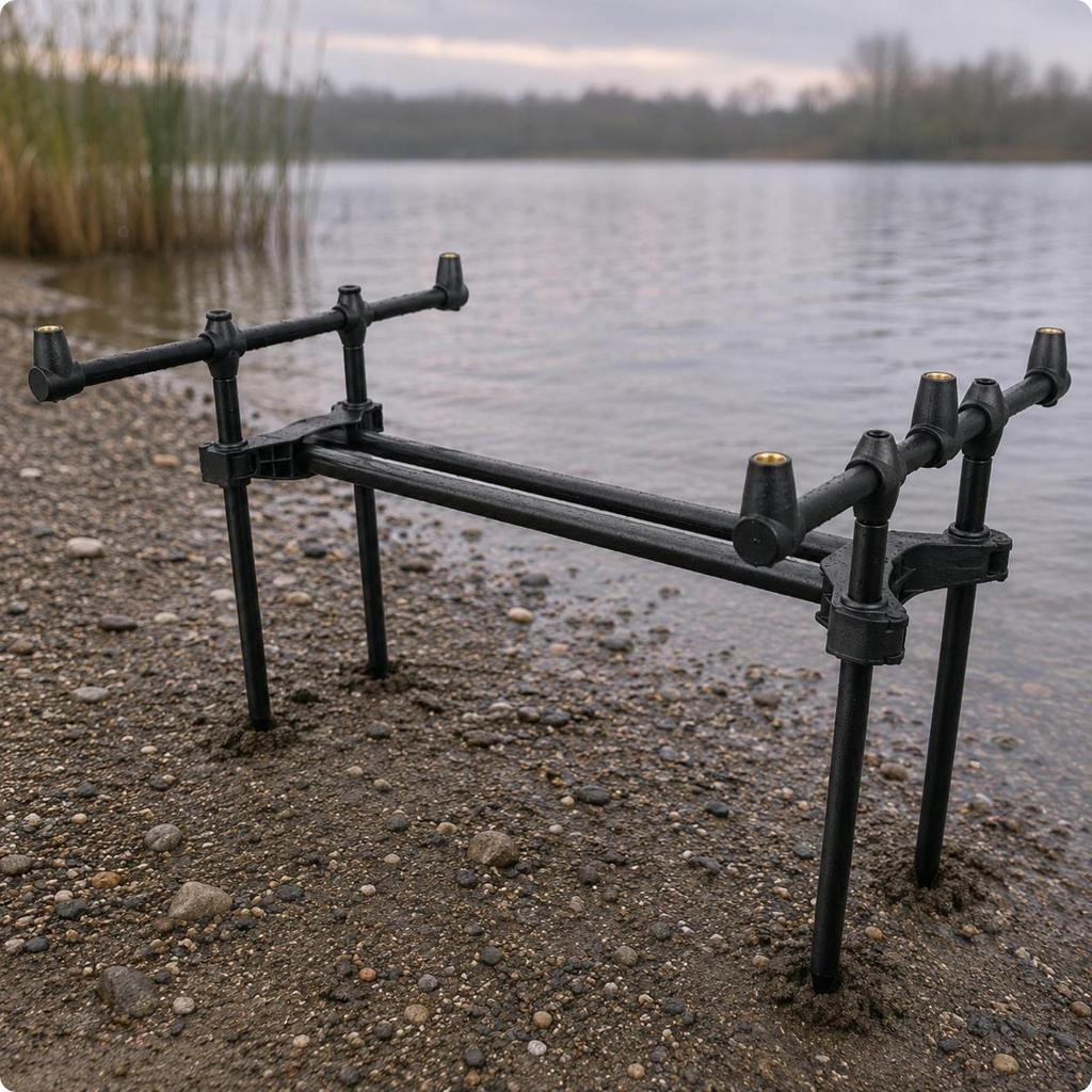 3 Rod Pod Stable Adjustable Portable for Fishermen, Anglers, Long Casting
