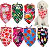 Wholesale Summer Plaid Soft Comfortable GorisPet Dog Bandana Custom Polyester Pet Triangle Scarf Puppy Bibs Dog Grooming