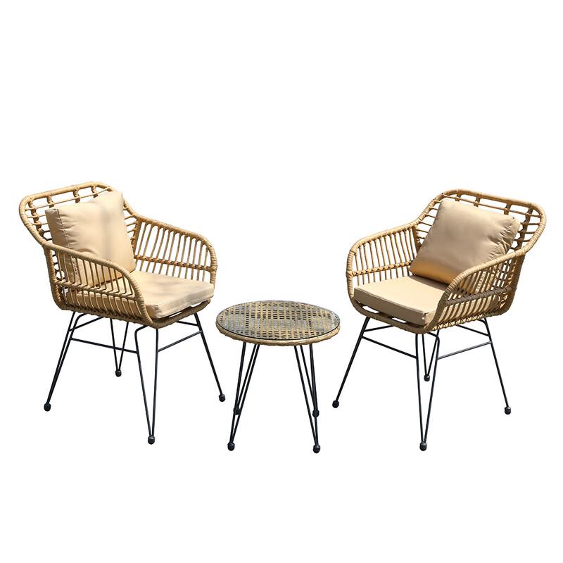 OLOMM Outdoor Rattan Bar Stool